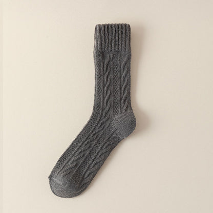 Cloud Bloom Pastel Cable-Knit Socks - 3 Pairs