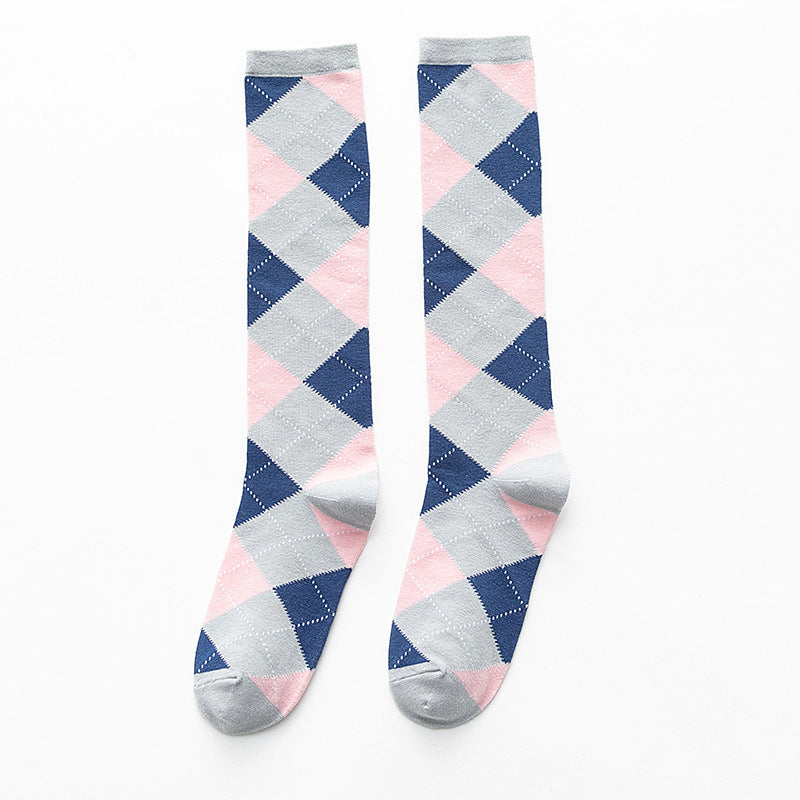 Argyle Classic Knee-High Socks - 2 Pairs