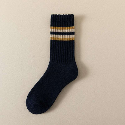 Striped Cushioned Crew Socks Extra Thick