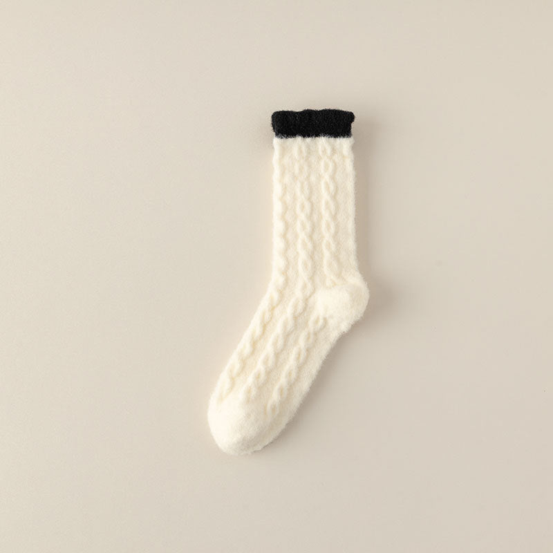 Twisted Pattern Cozy Home Socks - 3 Pairs
