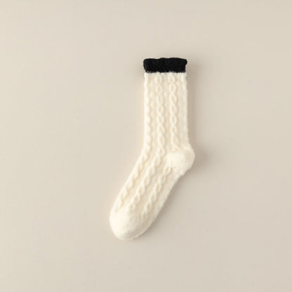 Twisted Pattern Cozy Home Socks - 3 Pairs