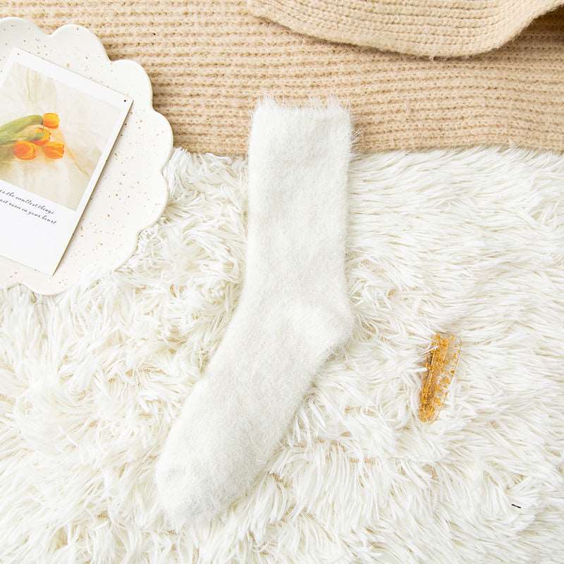 Plush Warm Fuzzy Bed Socks Women