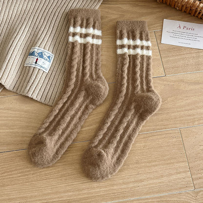 Stripe Comfort Home Socks - 3 Pairs