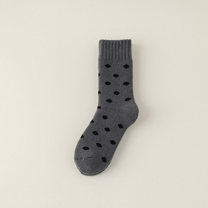Cozy Dot Thermal Cotton Socks - 2 Pairs