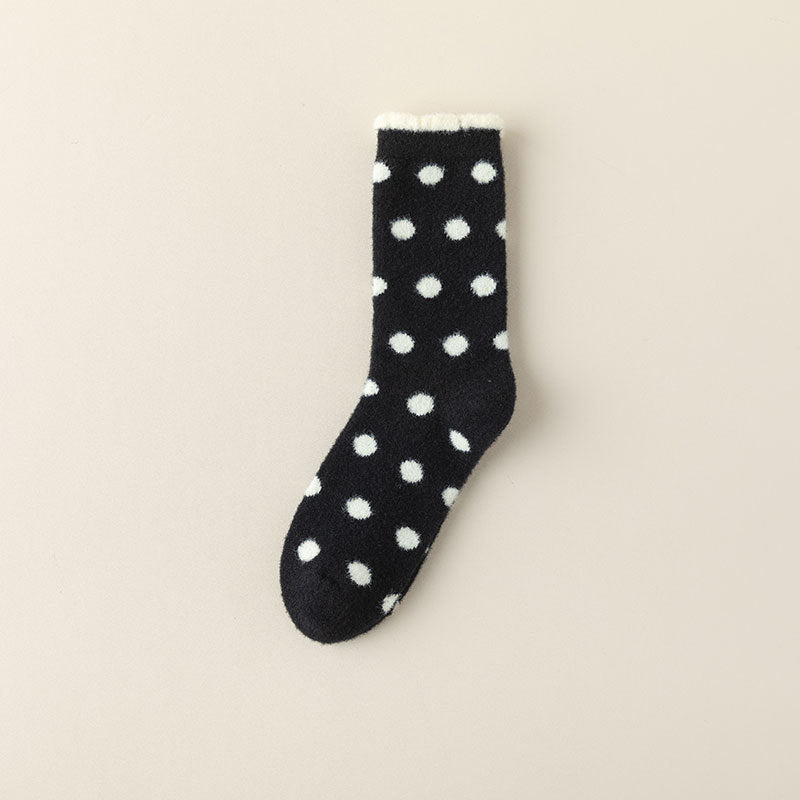 Polka Dot Comfort Home Socks - 3 Pairs