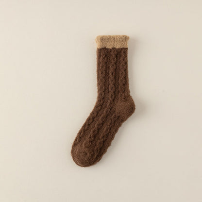 Twisted Pattern Cozy Home Socks - 3 Pairs