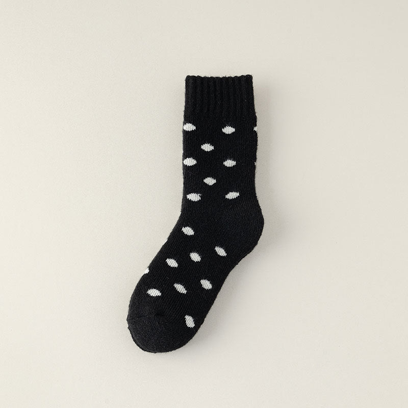 Cozy Dot Thermal Cotton Socks - 2 Pairs