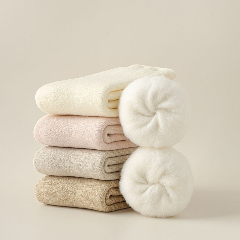 Cozy Relaxed Cuff Wool Socks - 3 Pairs