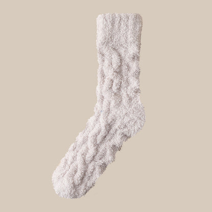 Men Fluffy Bed Socks Crew - 3 Pairs