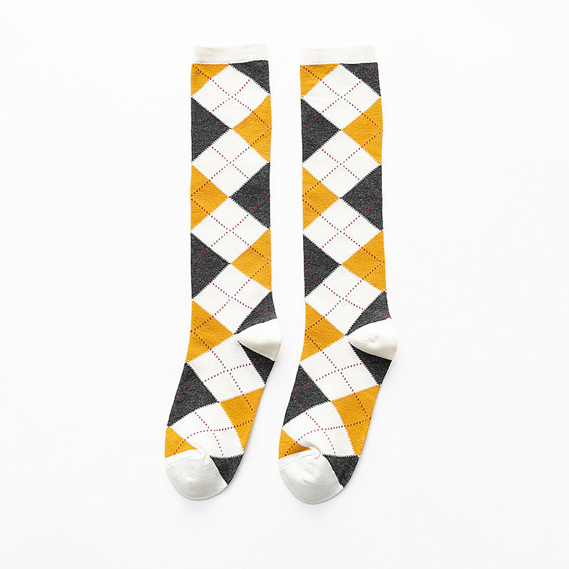 Argyle Classic Knee-High Socks - 2 Pairs