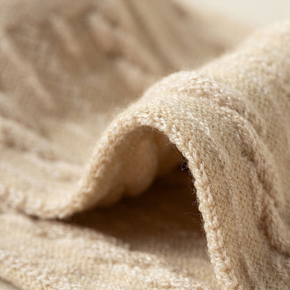 Vintage Cable Knit Crew Socks - 3 Pairs