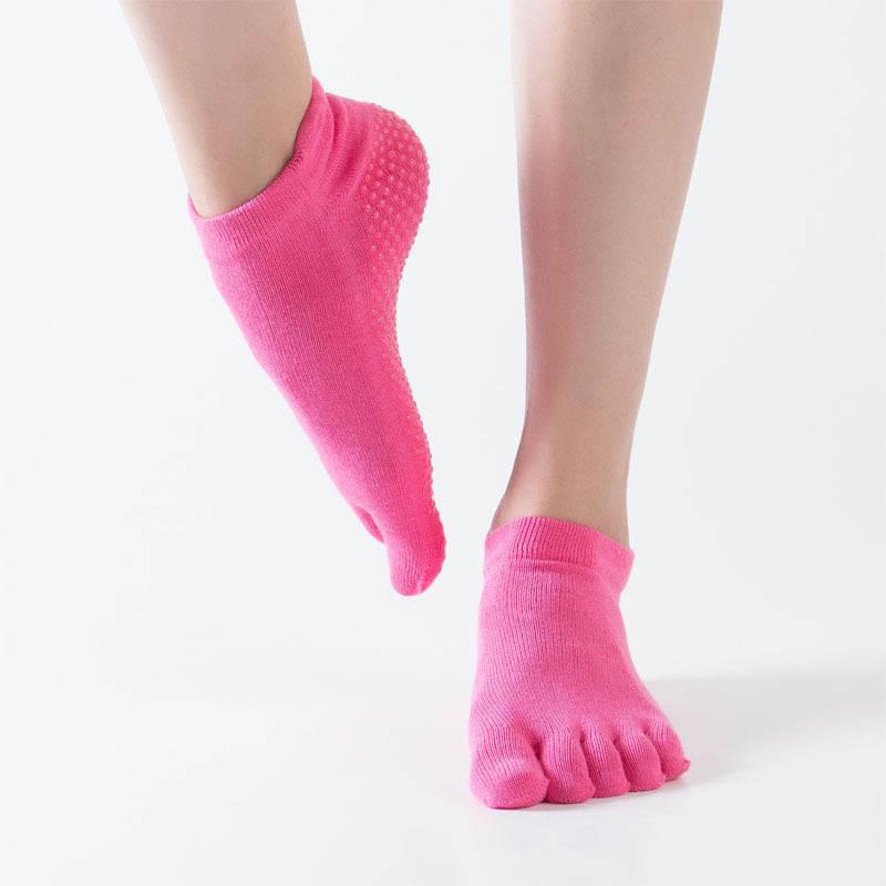 Grip Low Cut Cotton Toe Socks - 3 Pairs
