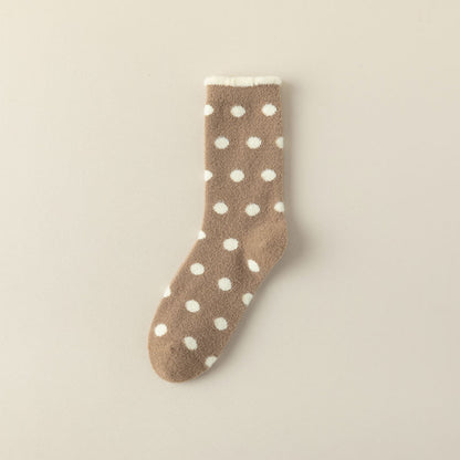 Polka Dot Comfort Home Socks - 3 Pairs