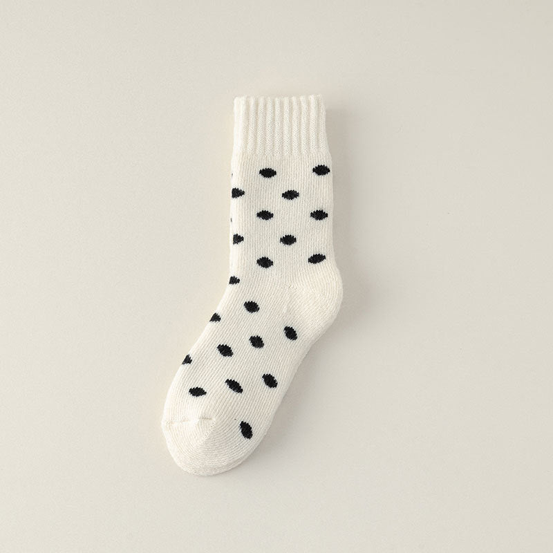Cozy Dot Thermal Cotton Socks - 2 Pairs