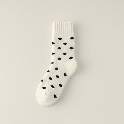 Cozy Dot Thermal Cotton Socks - 2 Pairs