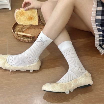 Lace Whisper Cotton Socks - 3 Pairs
