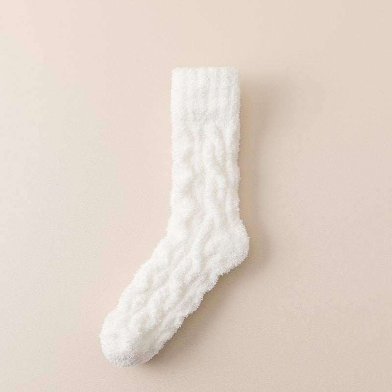 Women Fluffy Bed Socks Crew - 2 Pairs