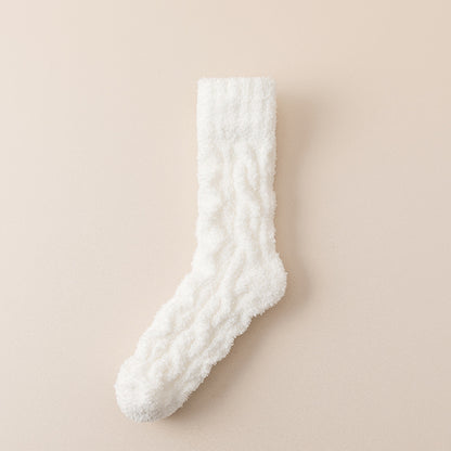 Women Fluffy Bed Socks Crew - 2 Pairs
