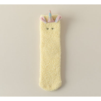 Cozy Unicorn Fleece Home Socks - 2 Pairs