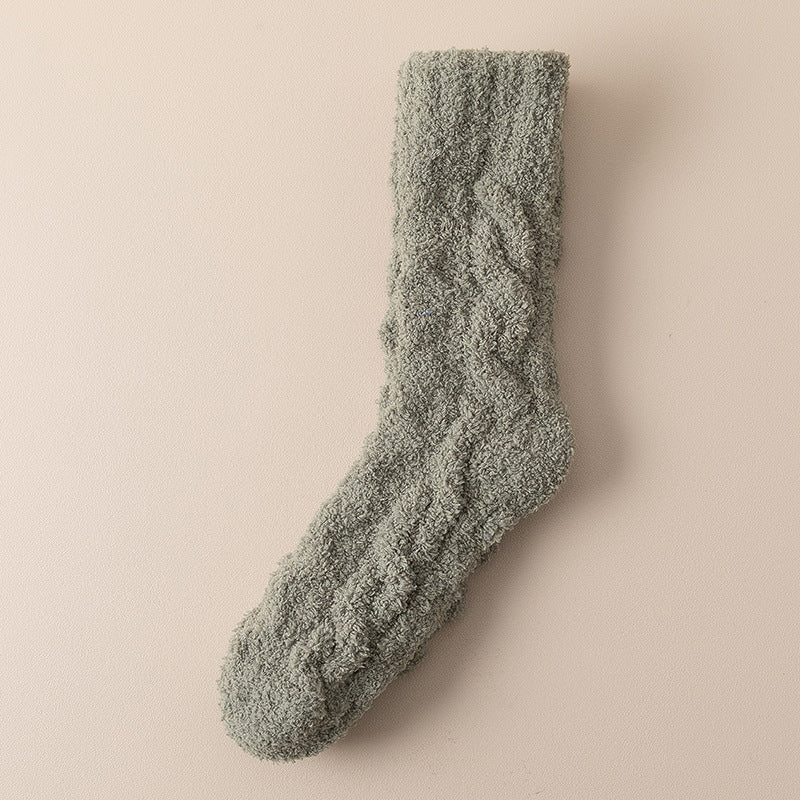 Men Fluffy Bed Socks Crew - 3 Pairs