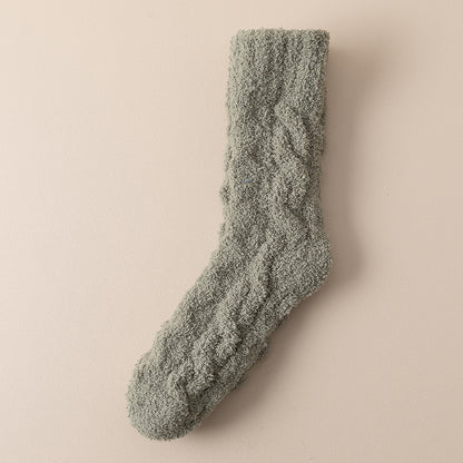 Men Fluffy Bed Socks Crew - 3 Pairs