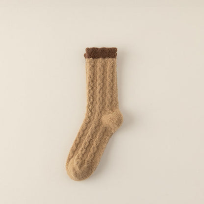 Twisted Pattern Cozy Home Socks - 3 Pairs