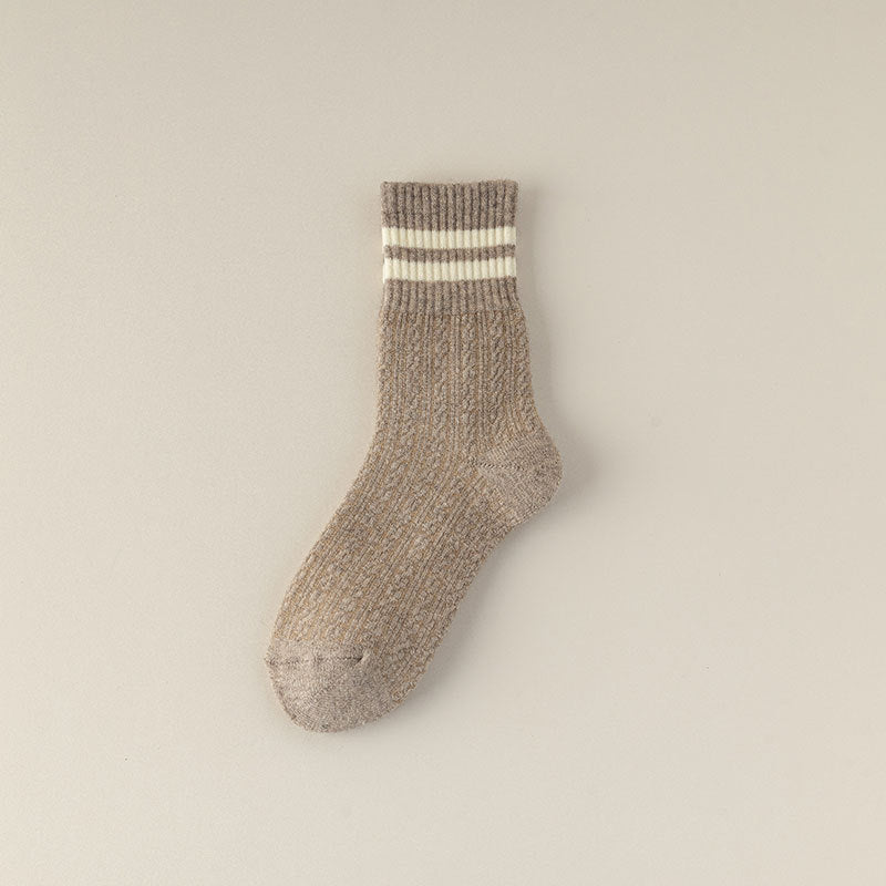 Classic Striped Cozy Crew Socks - 2 Pairs