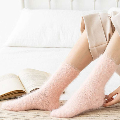 Plush Warm Fuzzy Bed Socks Women