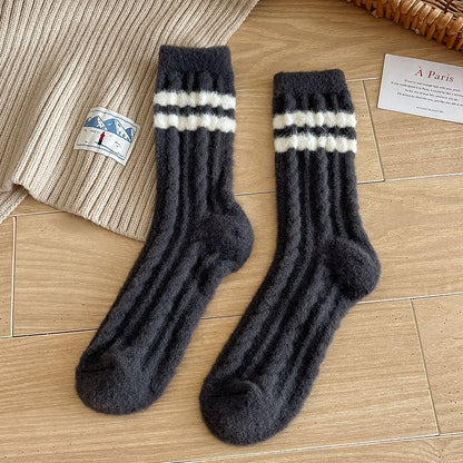 Stripe Comfort Home Socks - 3 Pairs