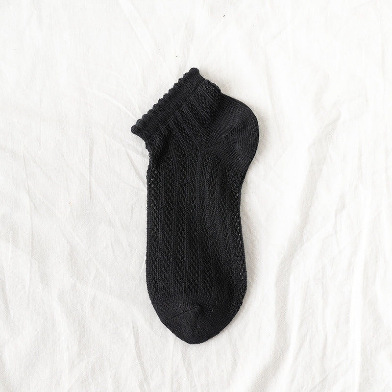 Breeze Mesh Women’s Low-Cut Cotton Socks - 3 Pairs