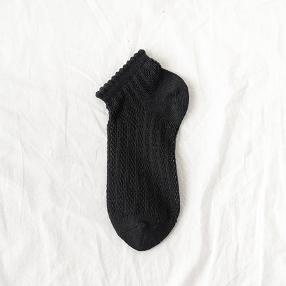 Breeze Mesh Women’s Low-Cut Cotton Socks - 3 Pairs