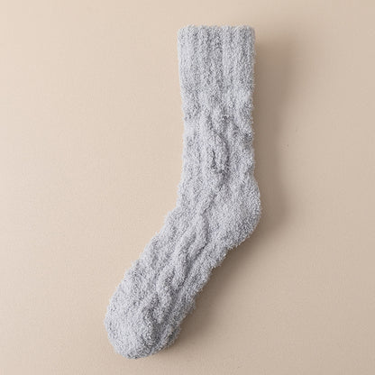 Men Fluffy Bed Socks Crew - 3 Pairs
