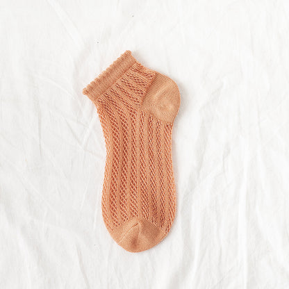 Breeze Mesh Women’s Low-Cut Cotton Socks - 3 Pairs