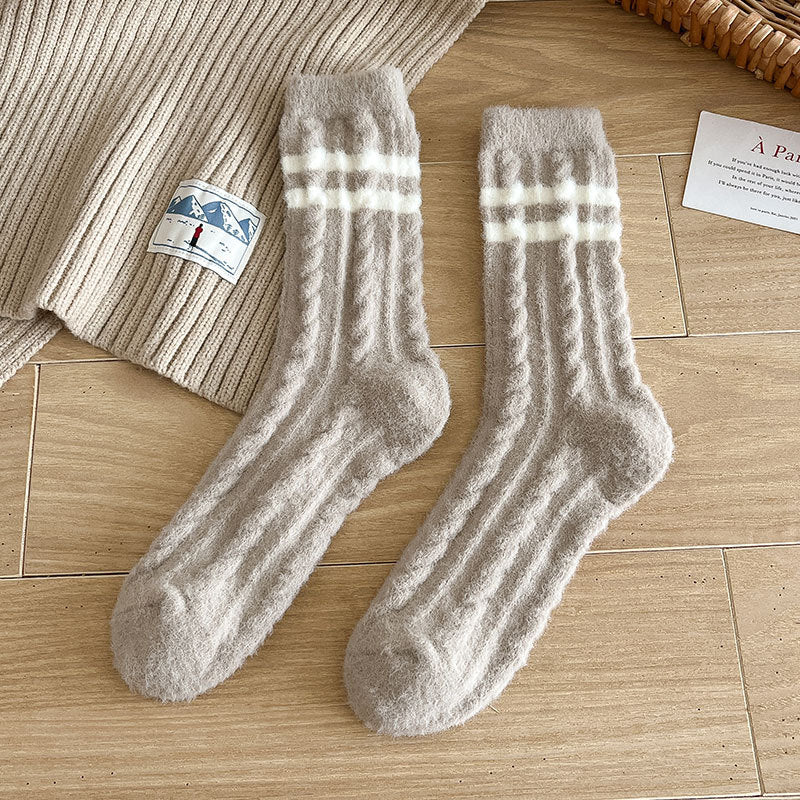 Stripe Comfort Home Socks - 3 Pairs