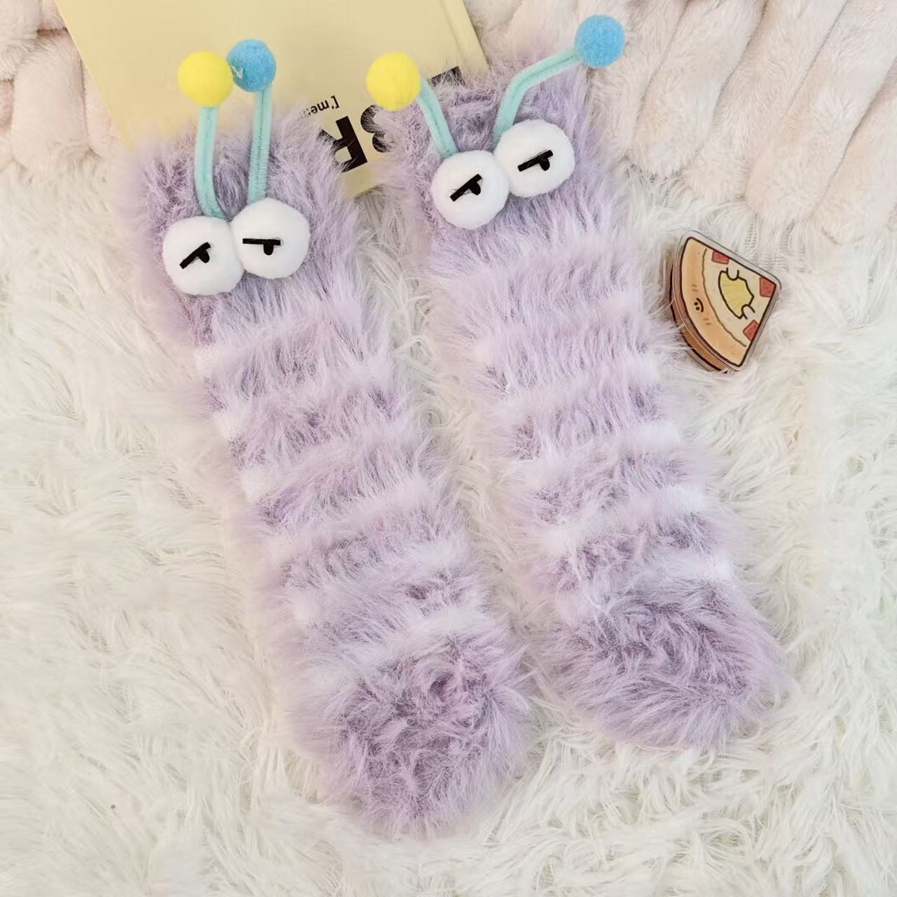 Cuddly Caterpillar Cozy Socks - 2 Pairs