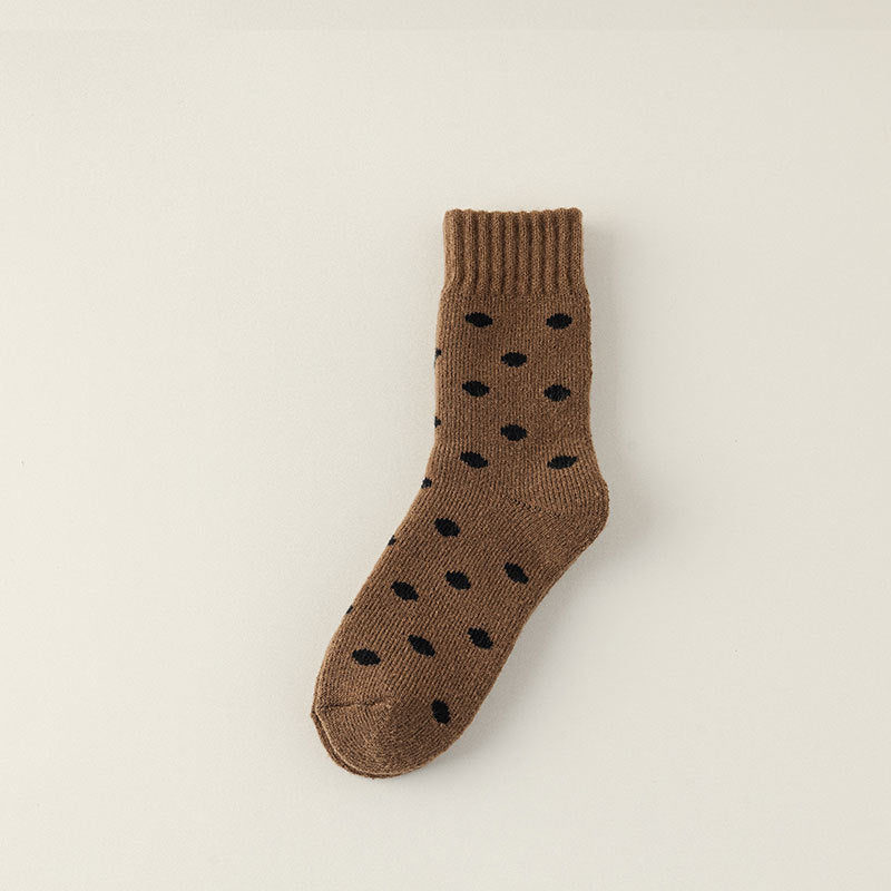 Cozy Dot Thermal Cotton Socks - 2 Pairs
