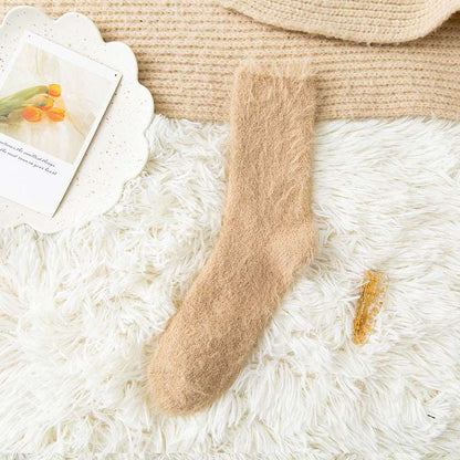 Plush Warm Fuzzy Bed Socks Women