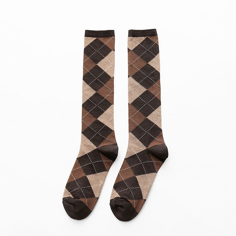 Argyle Classic Knee-High Socks - 2 Pairs