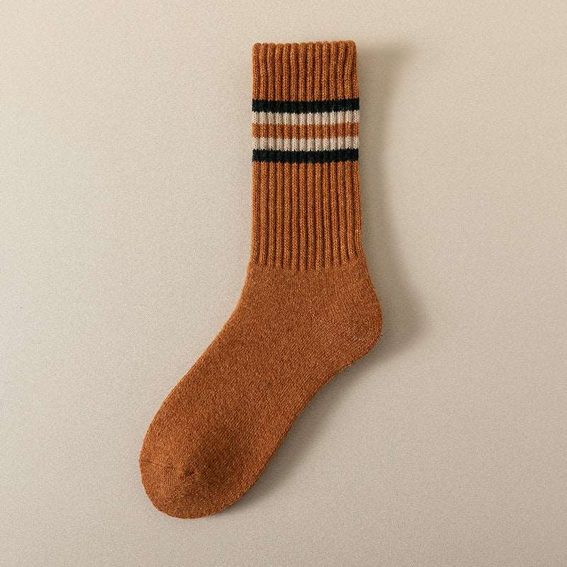 Striped Cushioned Crew Socks Extra Thick