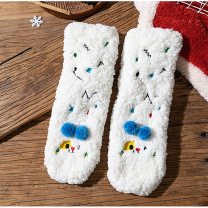 Non-Slip Puppy Plush Winter Slipper Socks