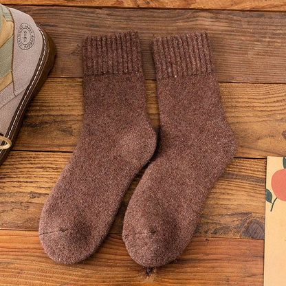 Merino Wool Mid Calf Socks Women - 2 Pairs