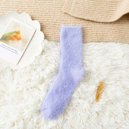 Plush Warm Fuzzy Bed Socks Women