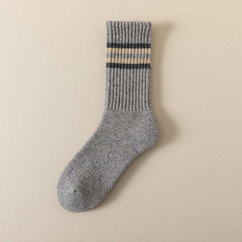 Striped Cushioned Crew Socks Extra Thick