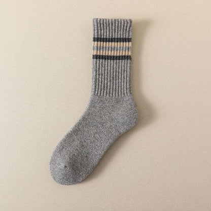 Striped Cushioned Crew Socks Extra Thick