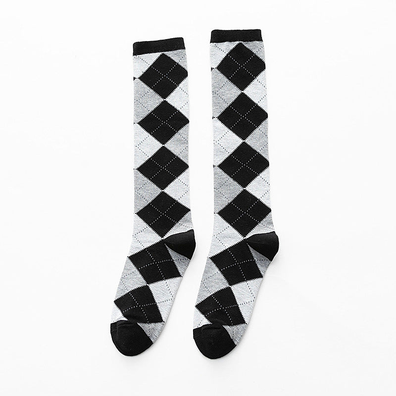 Argyle Classic Knee-High Socks - 2 Pairs