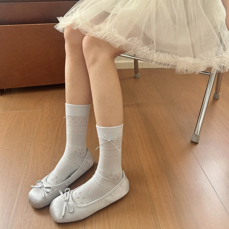 Lace Whisper Cotton Socks - 3 Pairs