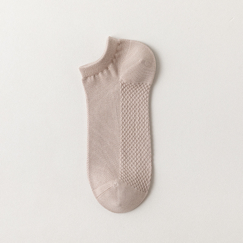Cotton Mesh Low-Cut Socks Men - 3 Pairs