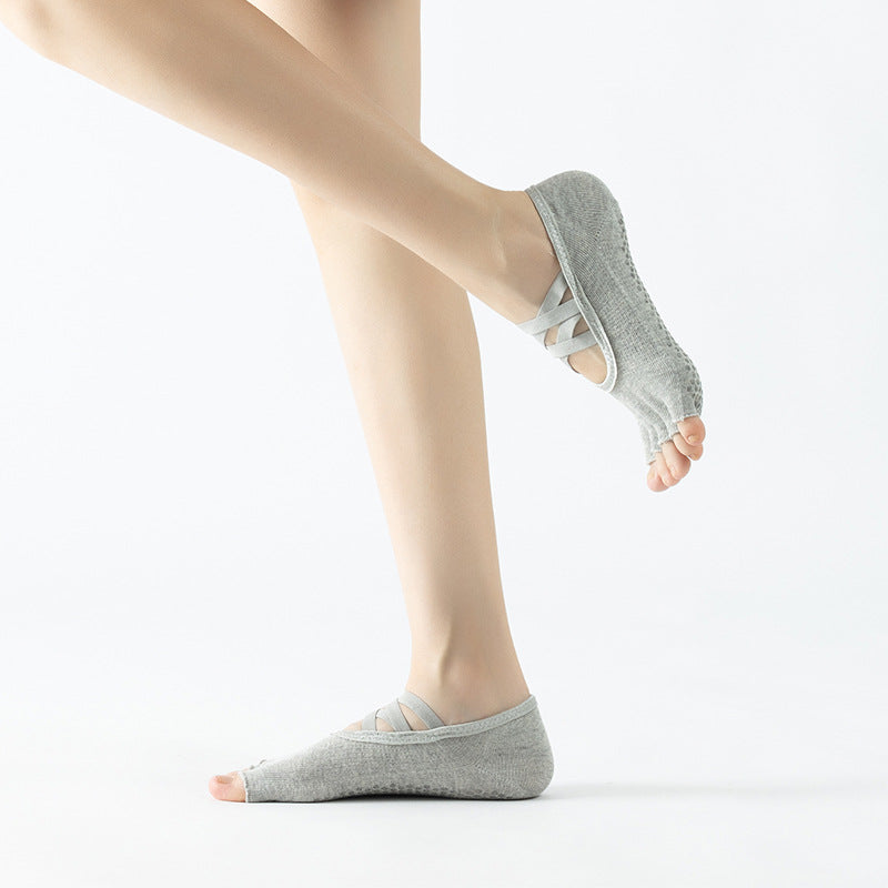 Grip Yoga Pilates Toe Socks Half-Toe - 2 Pairs