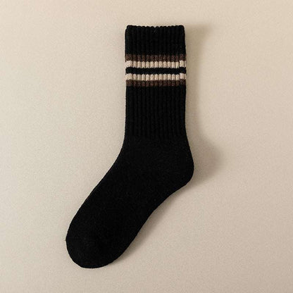 Striped Cushioned Crew Socks Extra Thick