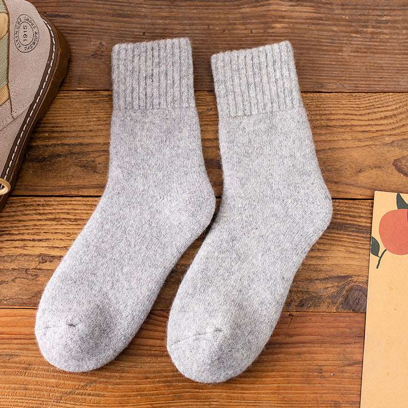 Merino Wool Mid Calf Socks Women - 2 Pairs